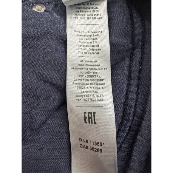 7 For All Mankind Womens 28 Cropped Jo Wide Leg Denim Jean Medium Wash Preppy HR - Picture 10 of 12